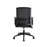 •KD, Office Chair•Seat: Swivel (360 Degrees), and Adjustable Height•Padded Seat Cushion•Back Cushion w/Breathable Mesh Material•5-Star Base w/Casters•Seat Cushion Thickness: 2"•Fixed Armrest