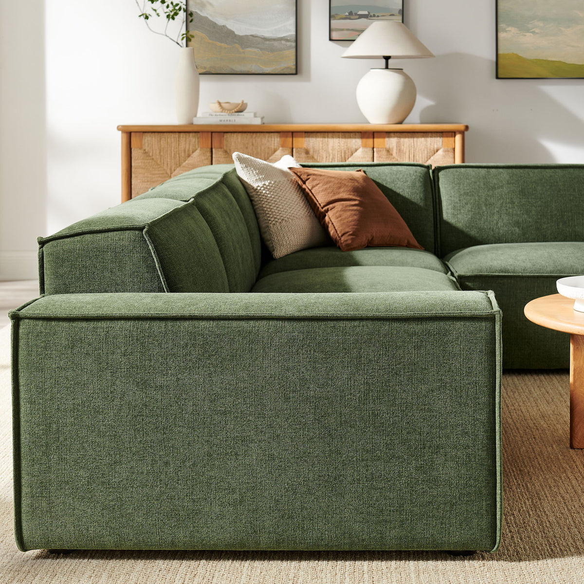 Restore 4-Piece Performance Fabric Upholstered Modular L-Shaped Sofa by Modway