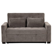 Upholstered Sleeper Bed Sofa With Dual USB Charging, Adjustable Backrest