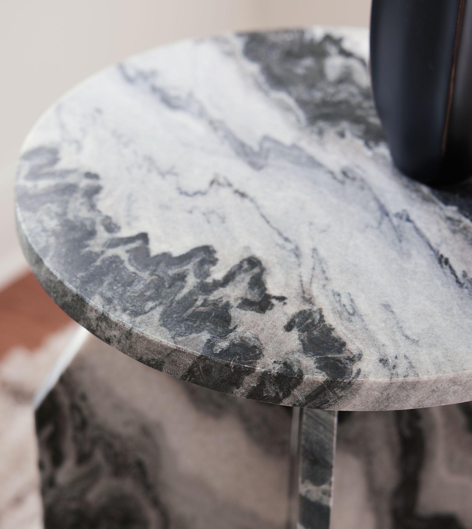 Signature Design by Ashley® Wrenlane - Black / White / Taupe - Accent Table | Meri Furniture