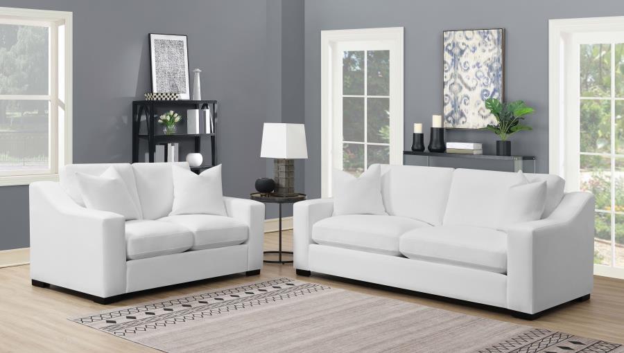 Coaster Fine Furniture Ashlyn - Upholstered Sloped Arm Sofa Set | Meri Furniture