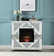 ACME Noralie - Fireplace - Mirrored & Faux Diamonds - 38" | Meri Furniture