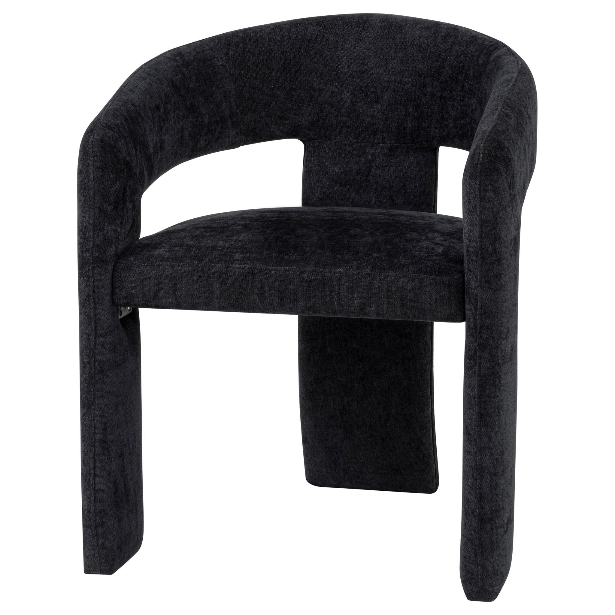 Carlow Upholstered Dining Arm Chair Black (Set of 2)