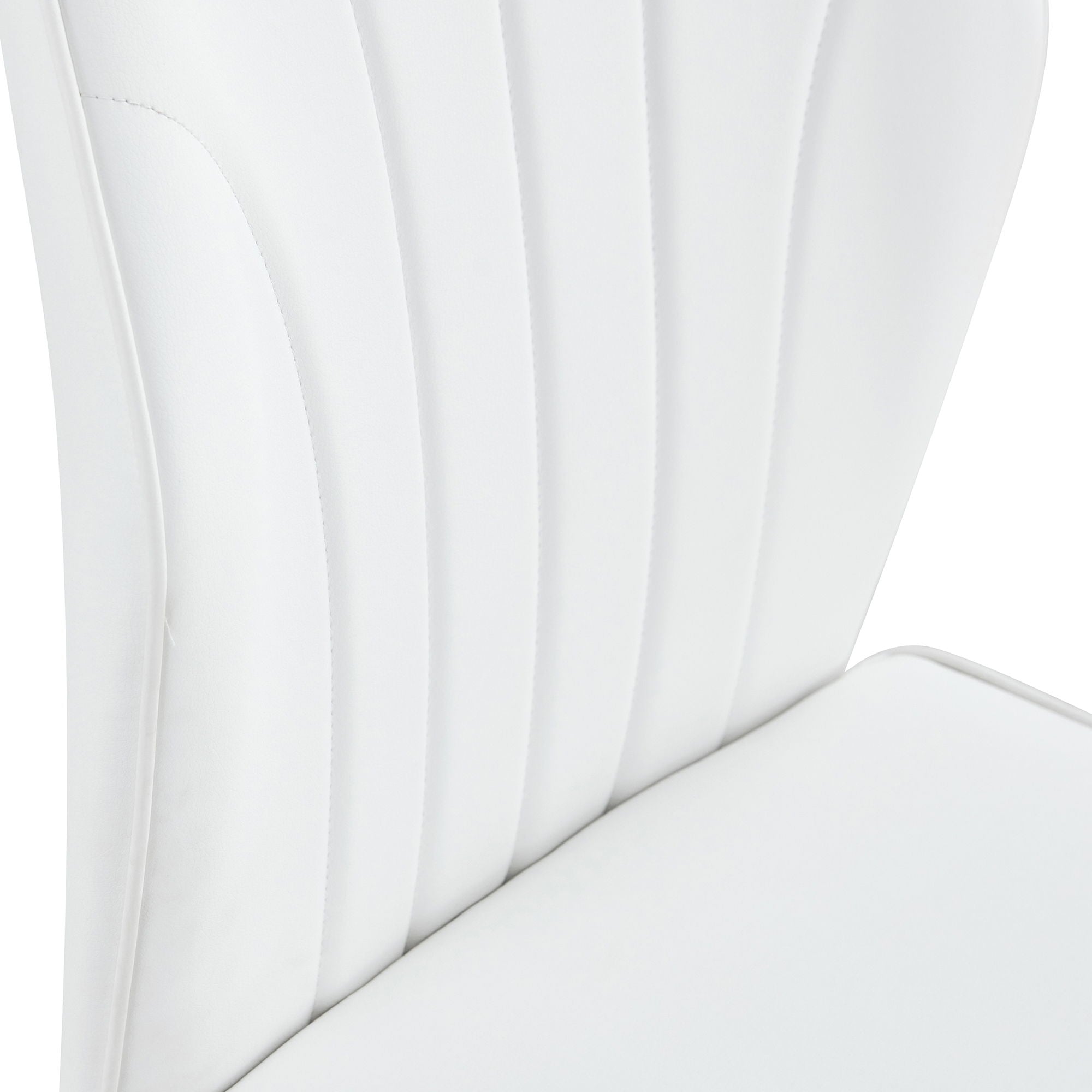 4 Modern Dining Chairs With Stylish Patterned Backrest And Metal Legs