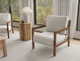 Milan - Fabric Arm Chair - Light Cream