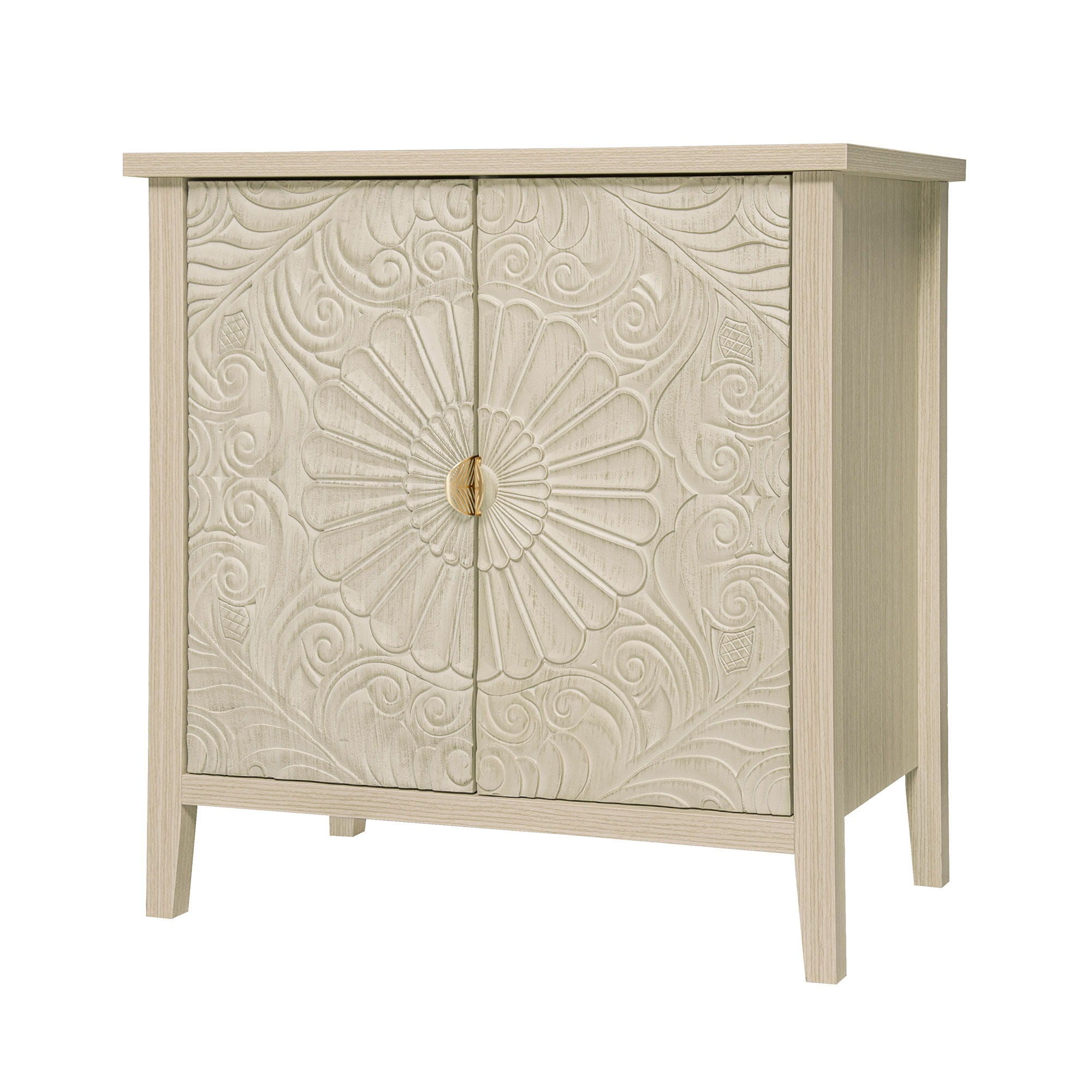 2 Door Cabinet, American Furniture, Suitable For Bedroom, Living Room, Study - Natural