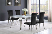 Coaster Fine Furniture Carone - Rectangular Glass Dining Set | Meri Furniture