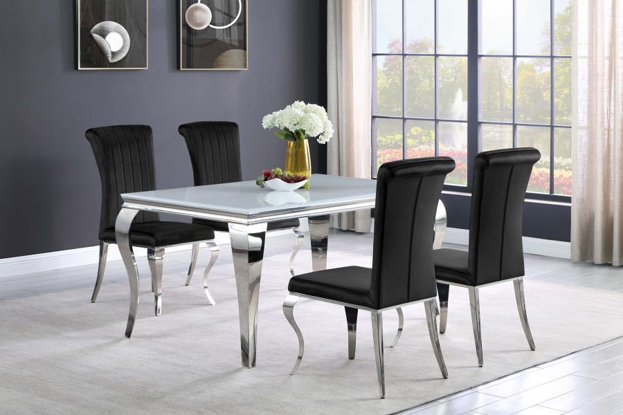 Coaster Fine Furniture Carone - Rectangular Glass Dining Set | Meri Furniture