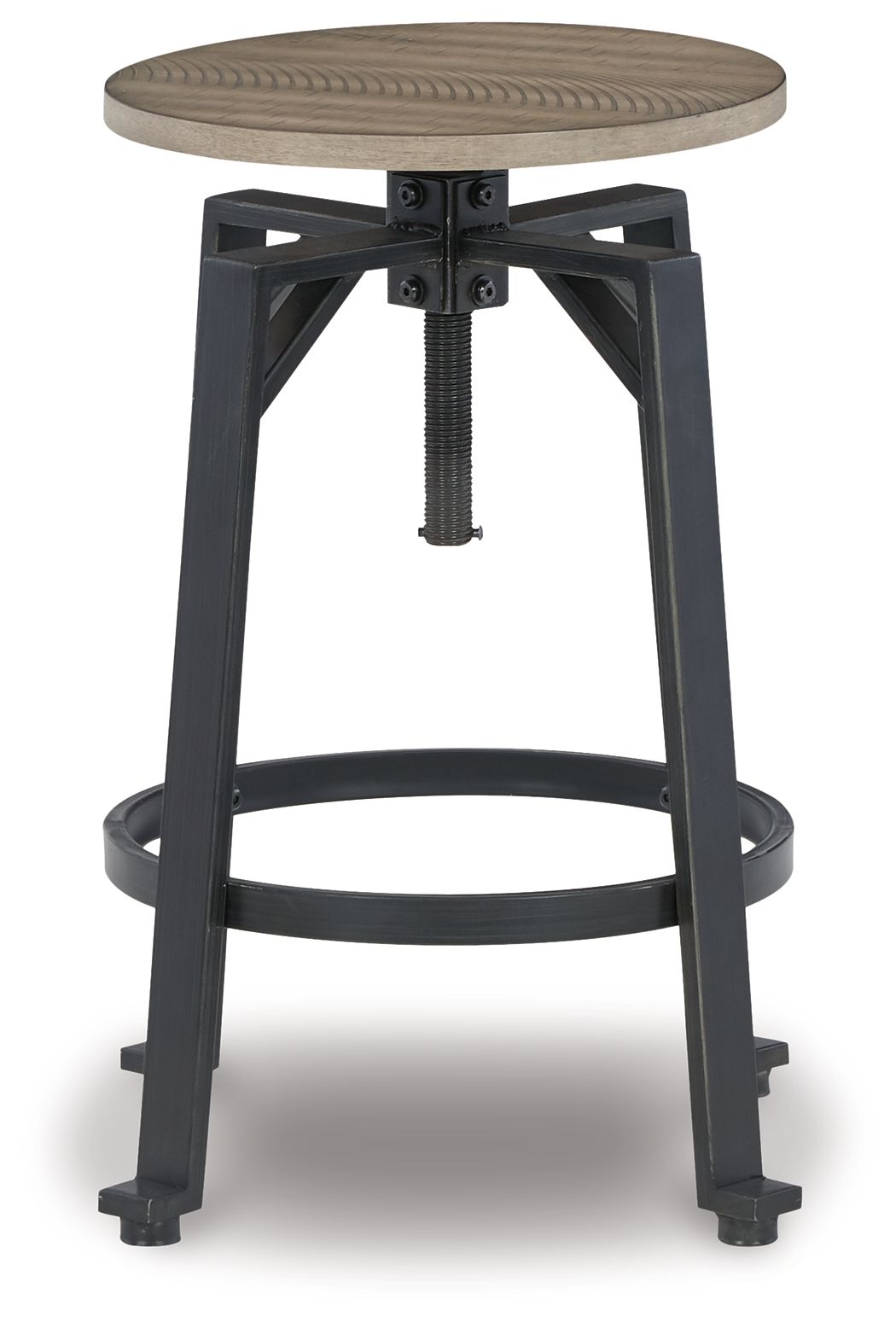 Signature Design by Ashley® Lesterton - Light Brown / Black - Swivel Stool (Set of 2) | Meri Furniture