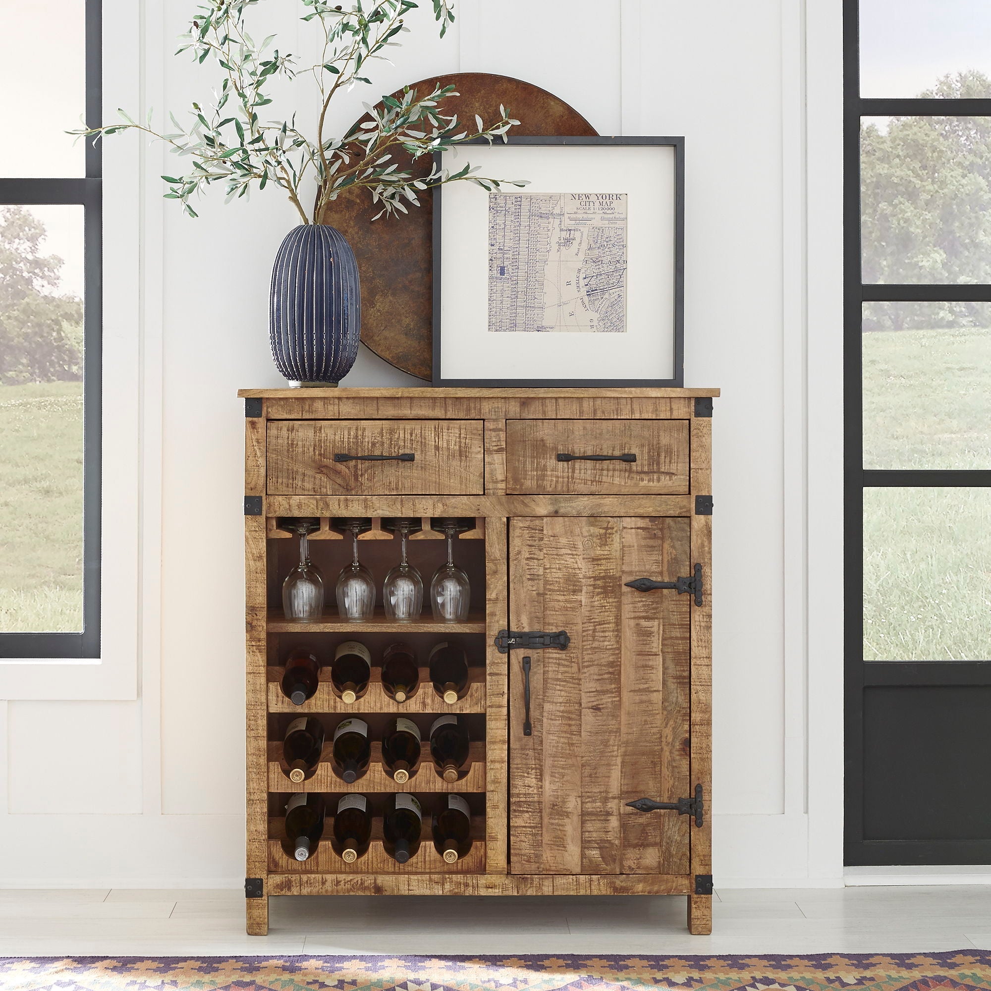 Liberty Furniture Emerson - Wine Accent Cabinet - Light Brown | Meri Furniture