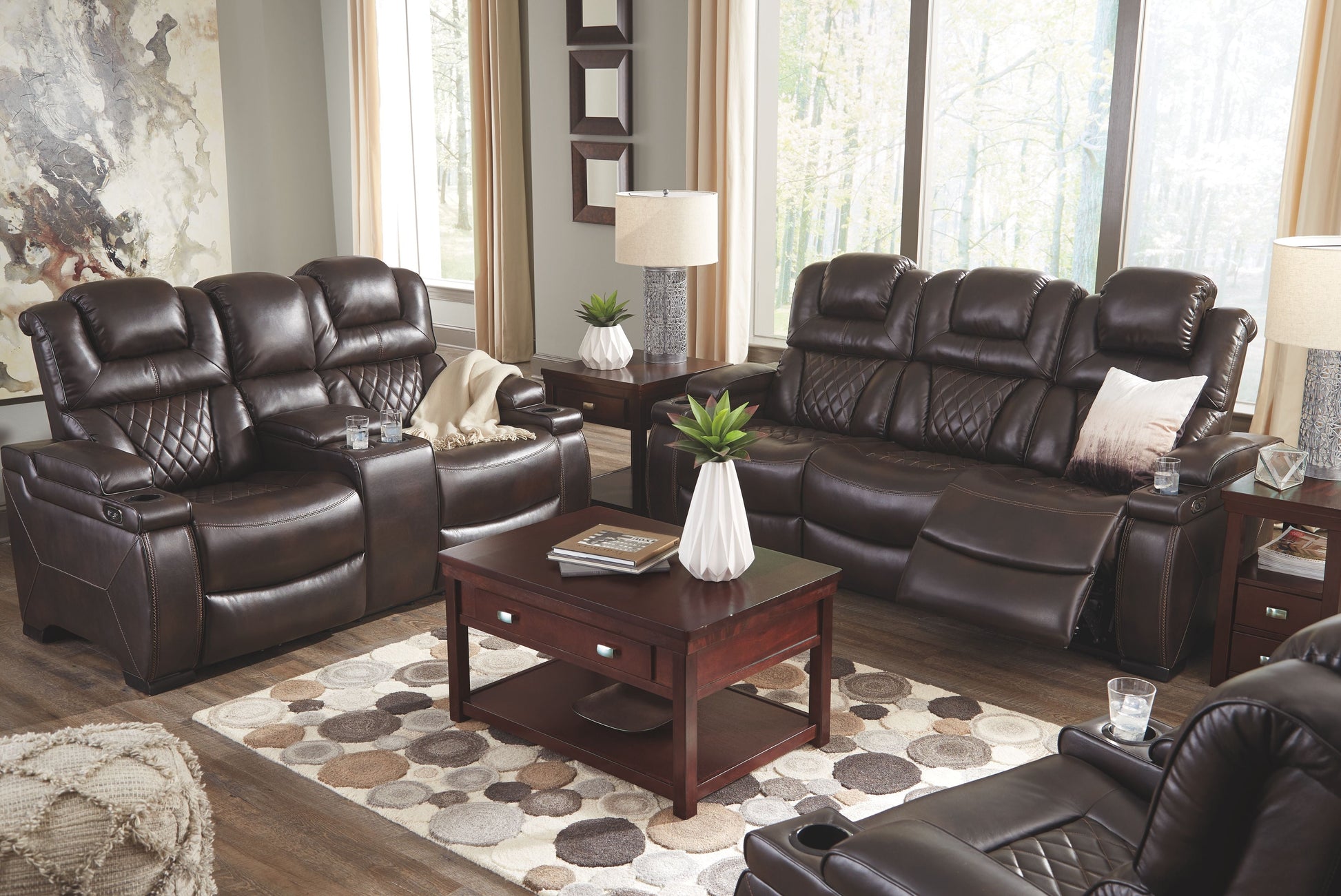 Signature Design by Ashley® Warnerton - Reclining Living Room Set | Meri Furniture