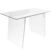 Glacier - Contemporary Desk - Clear / Chrome