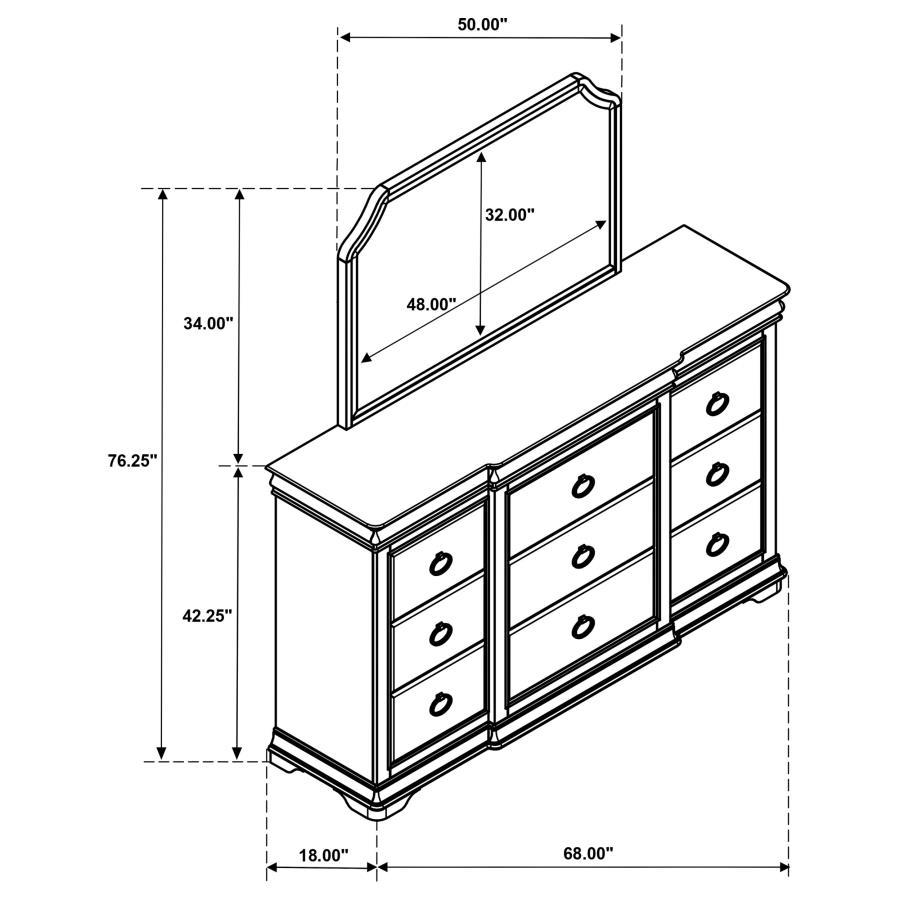 Garland - 11-Drawer Bedroom Dresser Cabinet