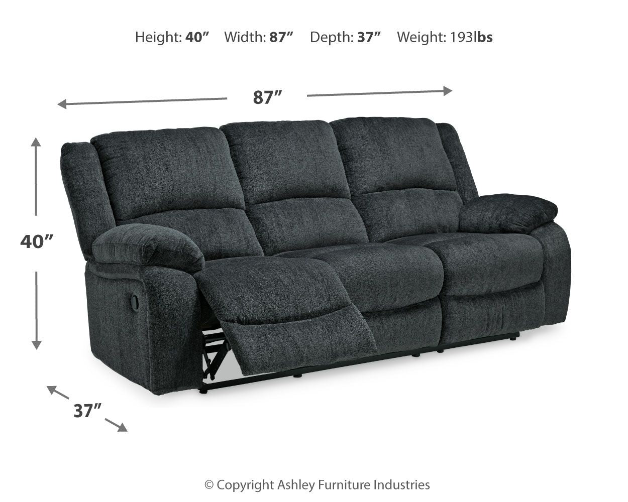 Ashley Furniture Draycoll - Reclining Sofa | Meri Furniture