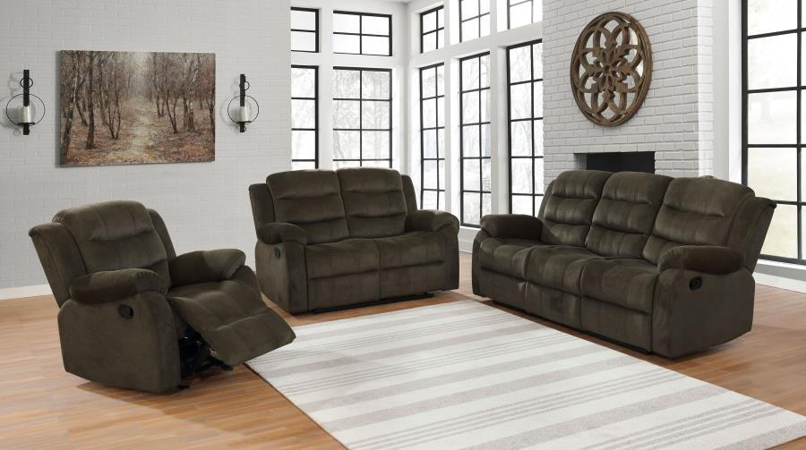 Coaster Fine Furniture Rodman - Upholstered Reclining Sofa Set | Meri Furniture
