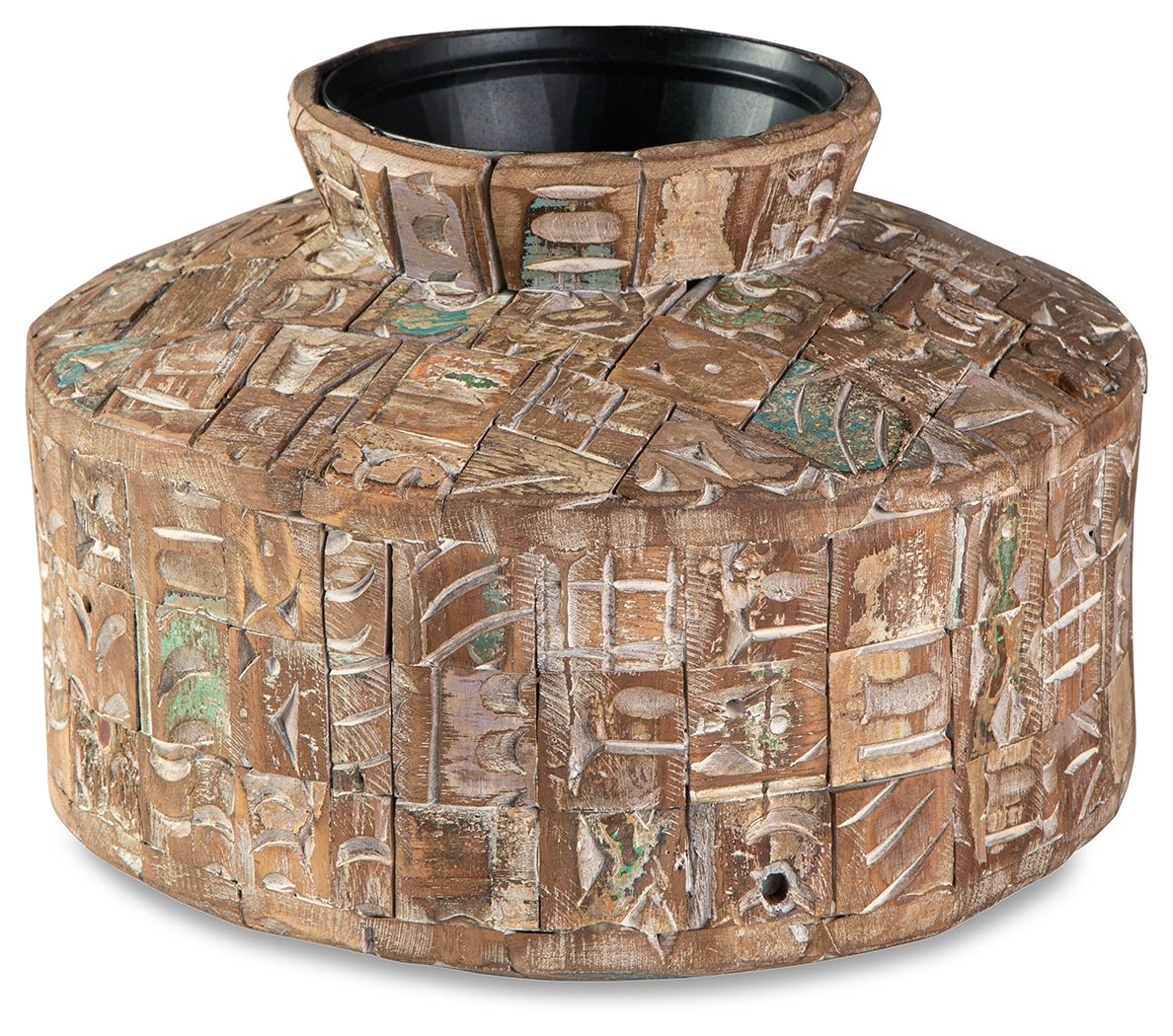 Signature Design by Ashley® Meltland - Natural / Black - Vase - Square | Meri Furniture