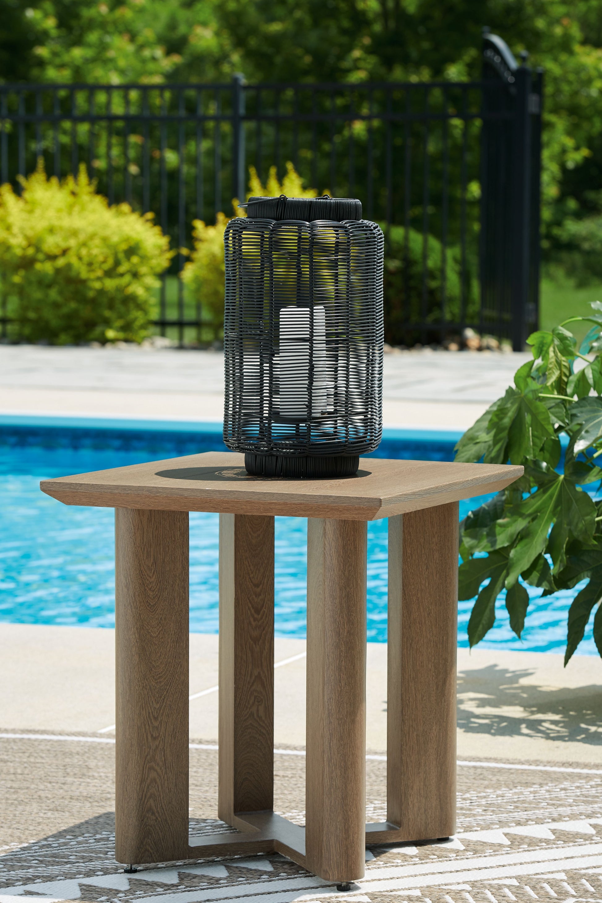 Signature Design by Ashley® Serene Bay - Dark Brown - Square End Table | Meri Furniture