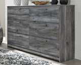 Baystorm - Gray - Six Smooth Drawer Dresser