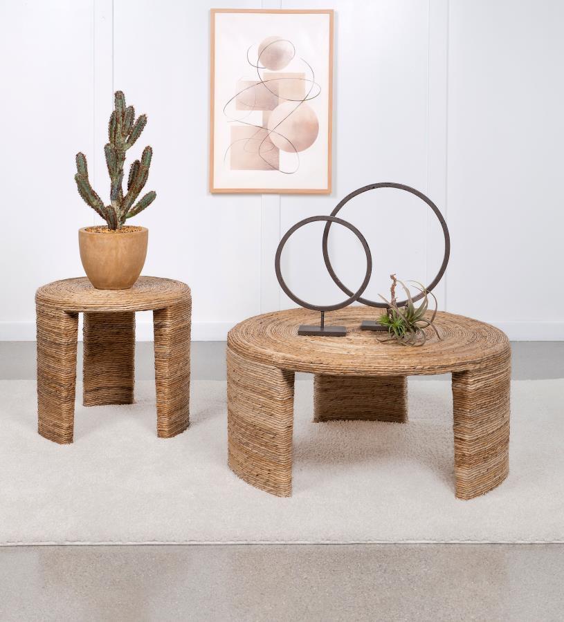 Artina - Woven Rattan Round Table