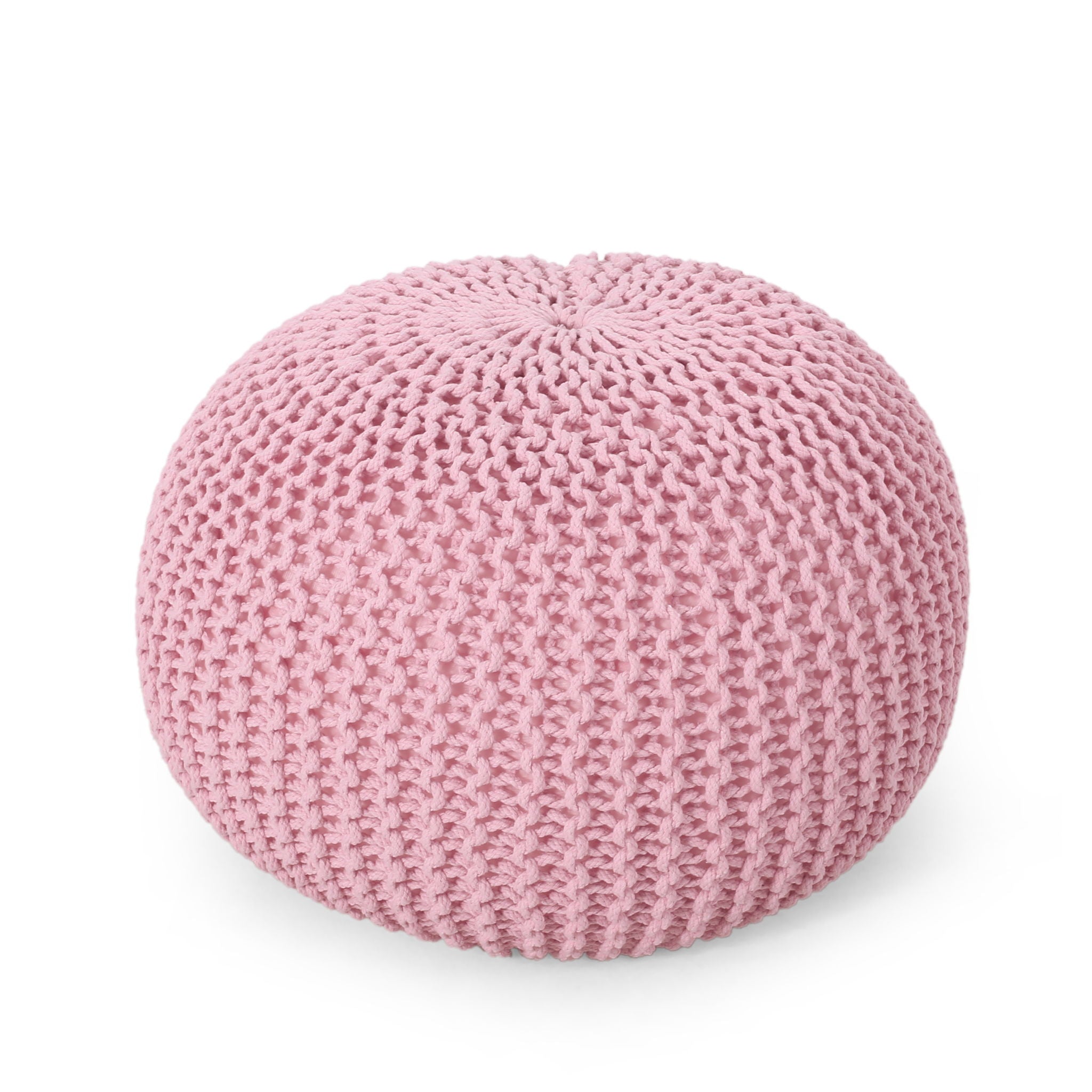 Belle - Modern Knitted Cotton Round Pouf