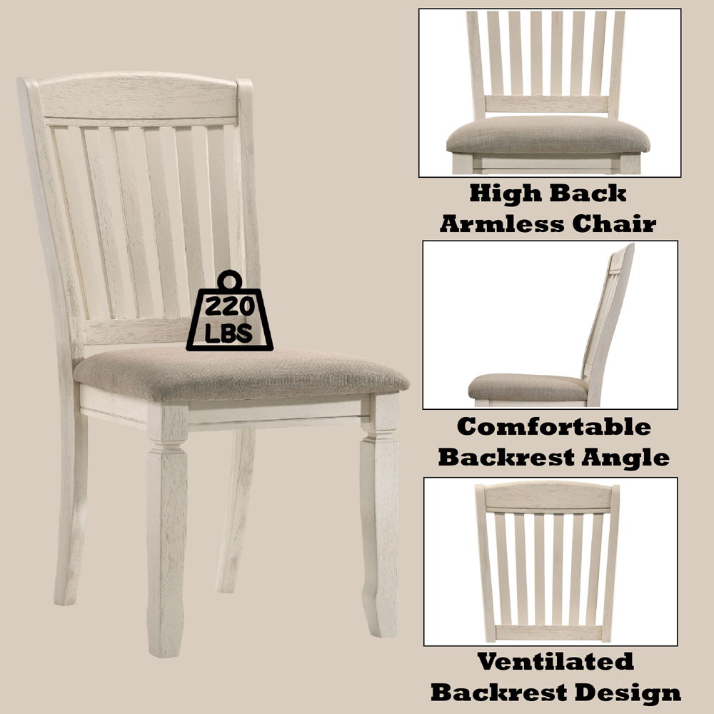 Fedele - Side Chair Set of 2) - Tan Fabric & Cream