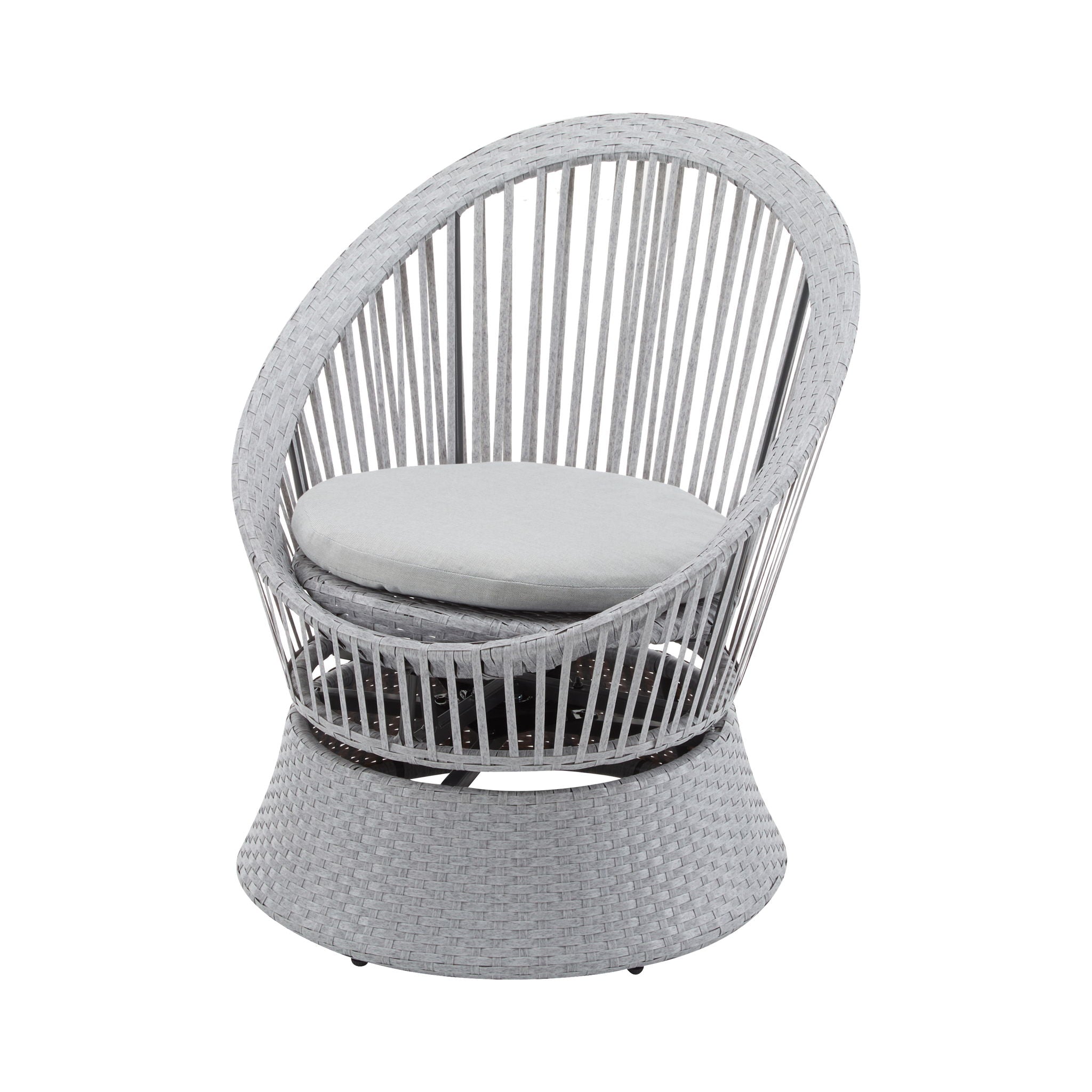 Modern Swivel Wicker Lounge Chair With Round Design