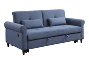 Nichelle - Sofa With Sleeper - Blue Fabric