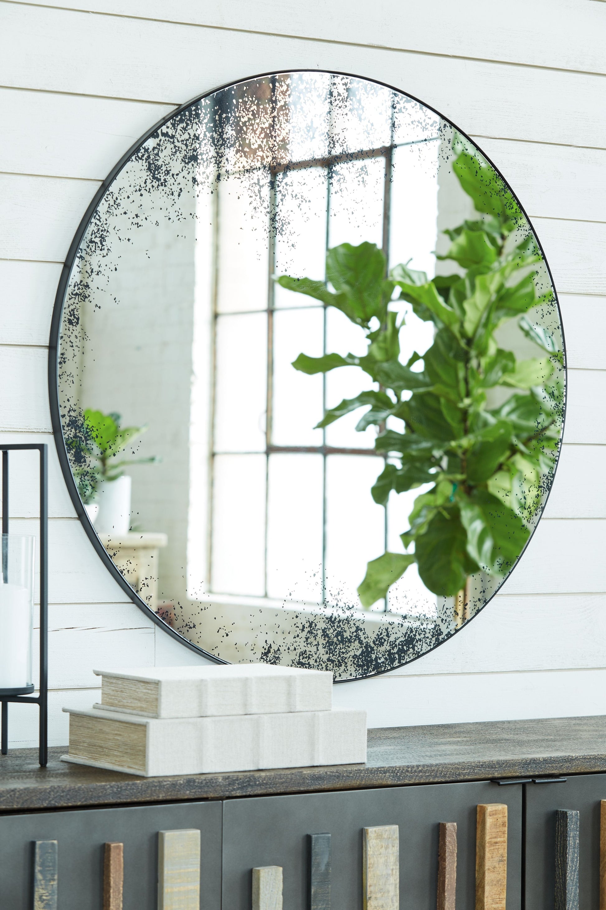 Ashley Furniture Kali - Black - Accent Mirror | Meri Furniture