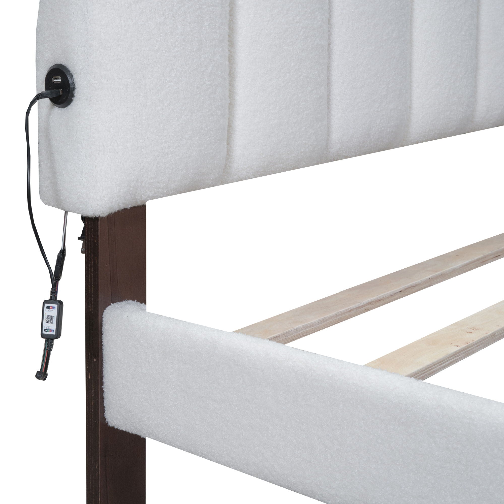 Upholstered Platform Bed With Drawer