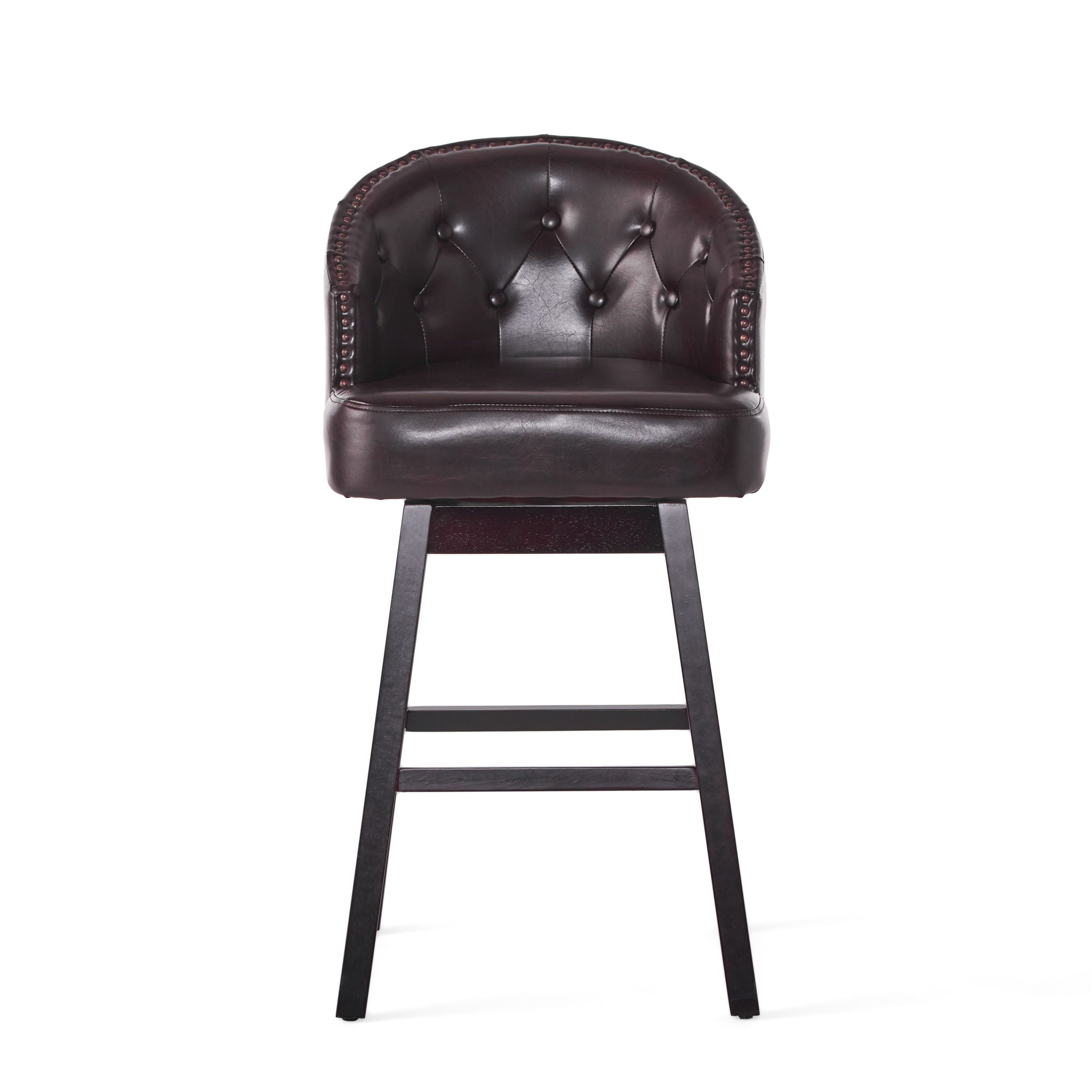 360 Degree Swivel Bar Stool With Stunning Nailhead Trim (Set of 2)