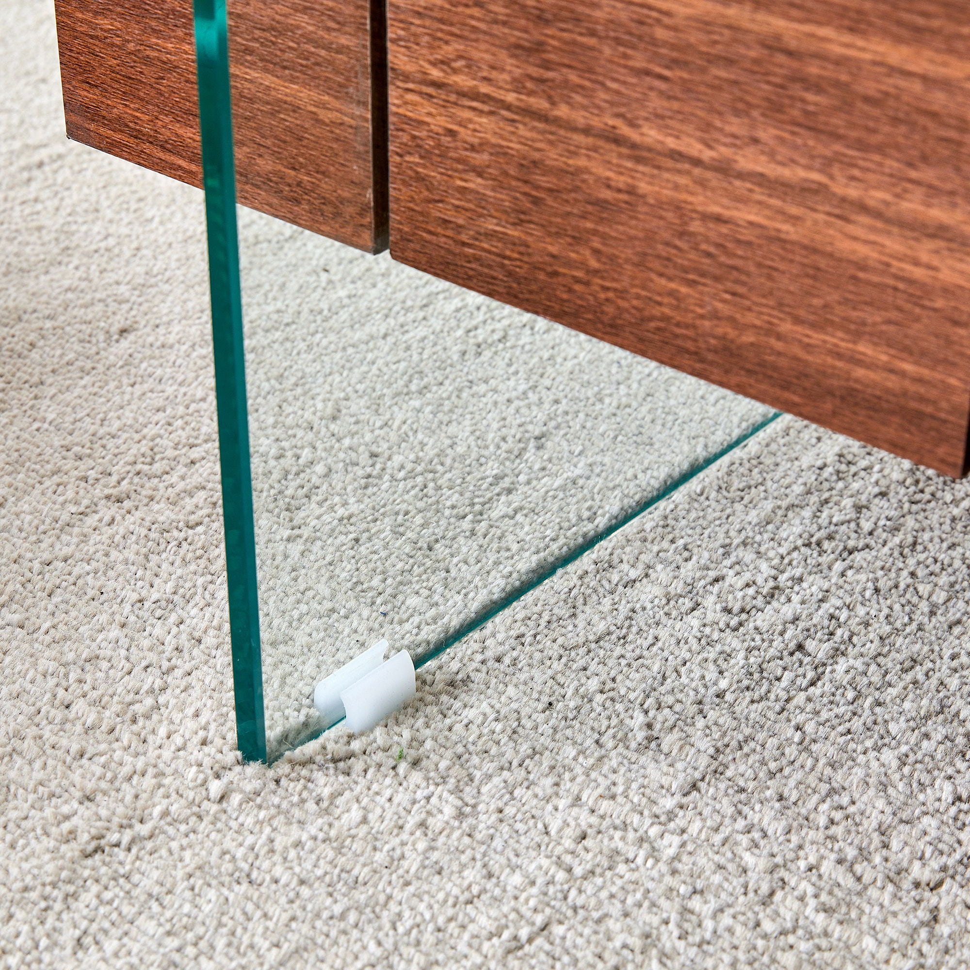 Modern 2 Tier Square Coffee Table, Elegant Marble Pattern