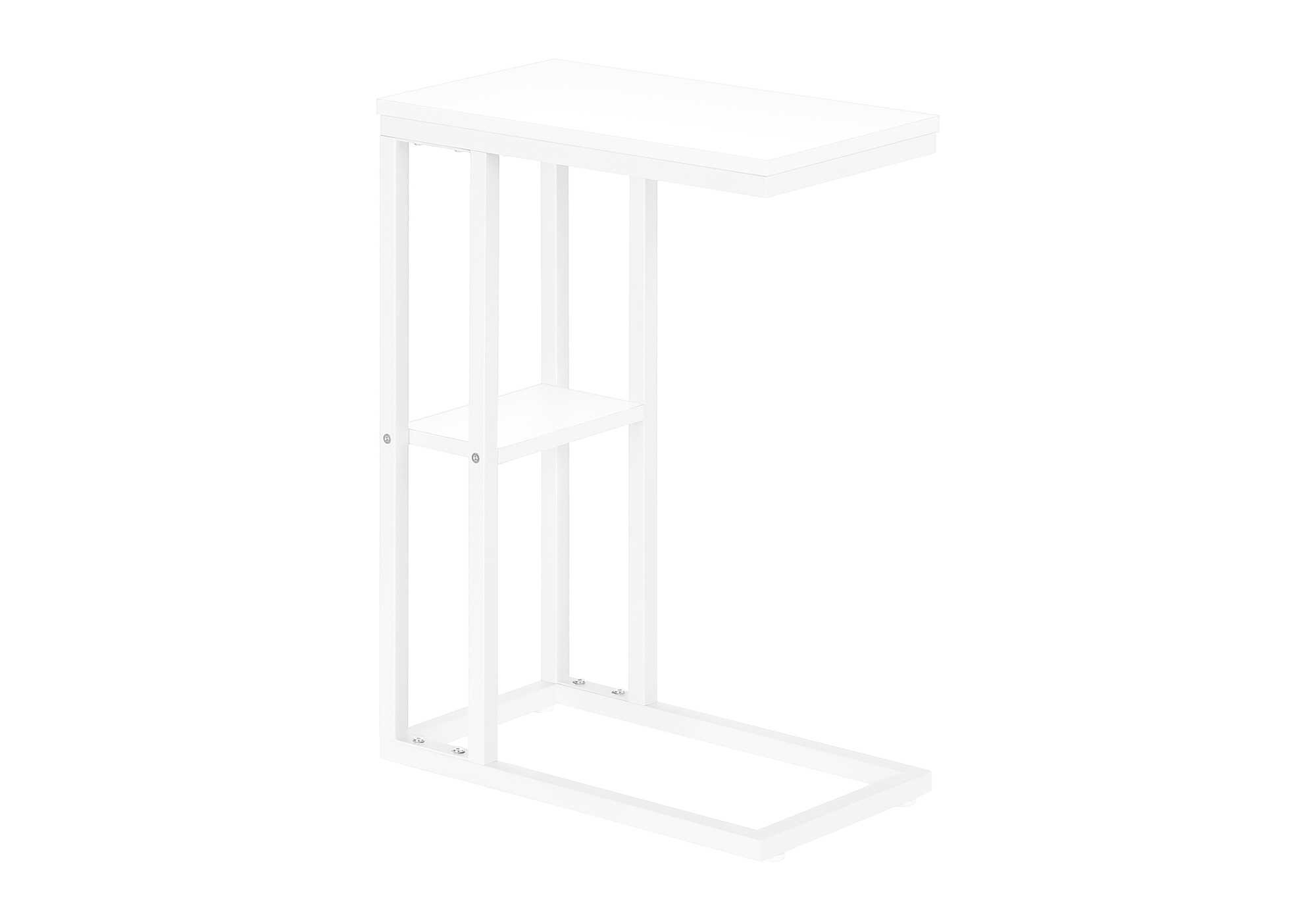 Accent Table, C - Shaped, Marble Look Contemporary & Modern Convenient Design