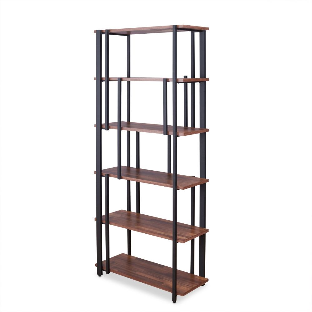 ACME Sara - Bookshelf - Walnut & Sandy Black | Meri Furniture