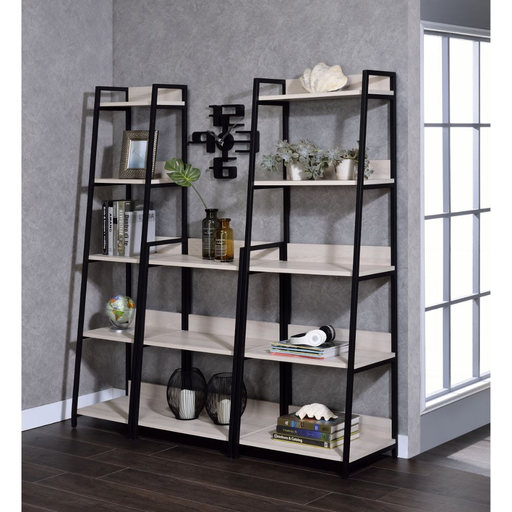 ACME Wendral - Bookshelf - Natural & Black | Meri Furniture