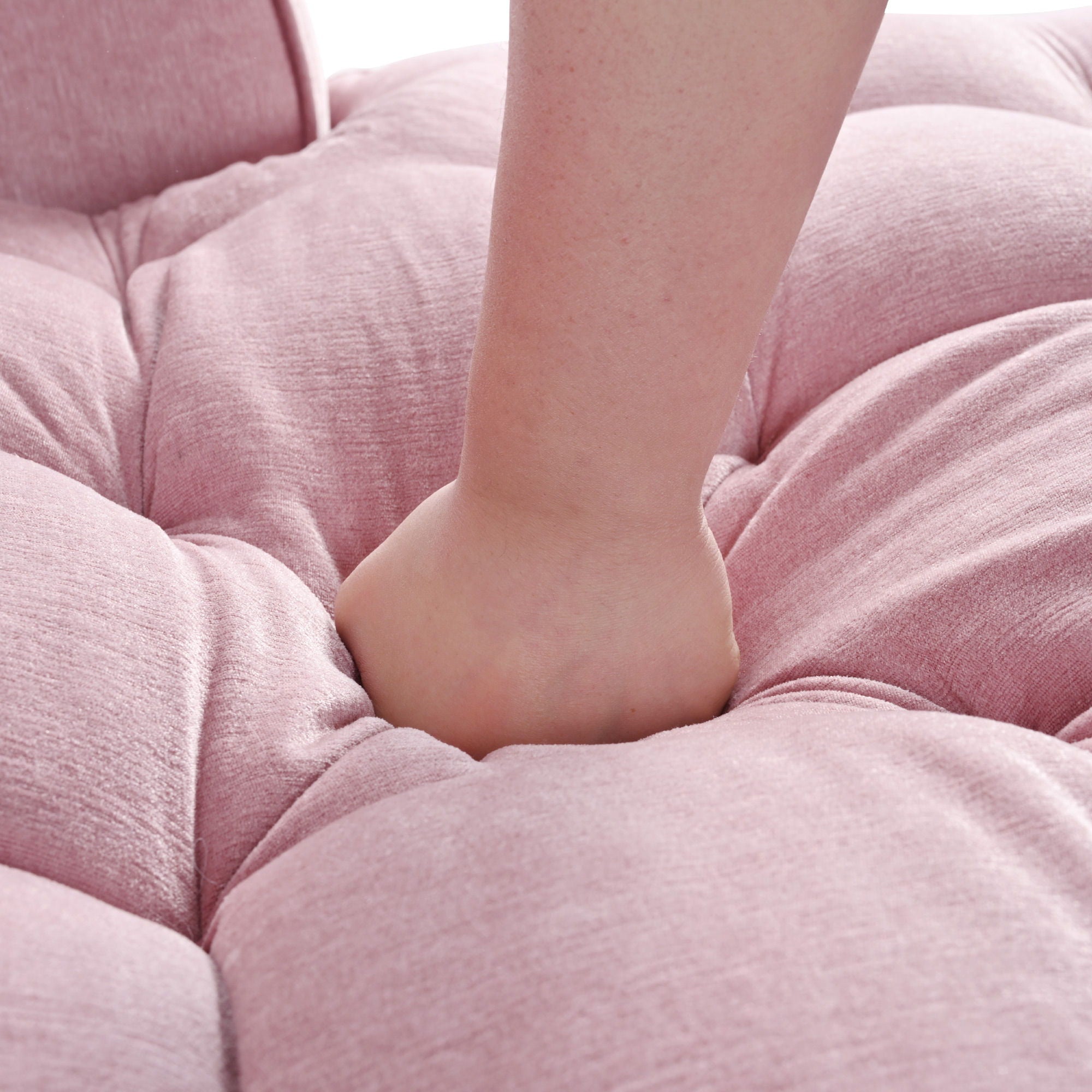 Modern Chaise Lounge Upholstered Sofa Couch With Tufted Seat And Detachable Pillows For Living Room