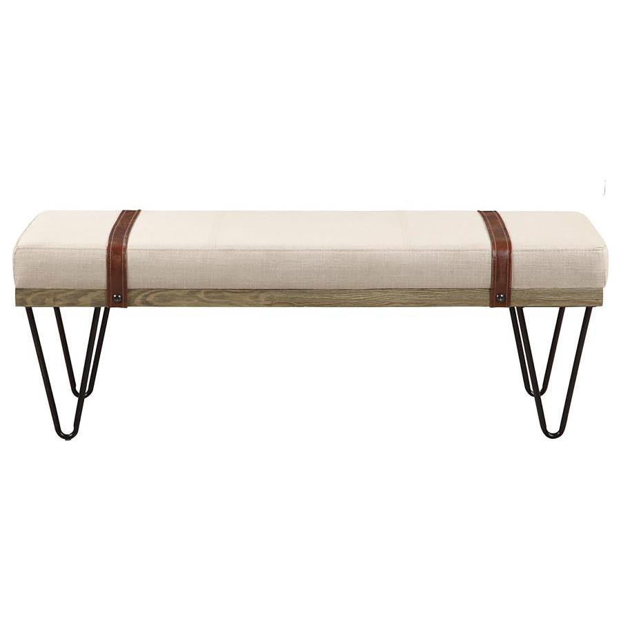 Coaster Fine Furniture Austin - Fabric Upholstered Accent Bench - Beige | Meri Furniture