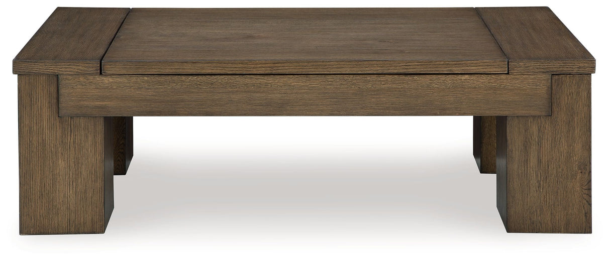 Signature Design by Ashley® Rosswain - Warm Brown - Lift Top Cocktail Table | Meri Furniture