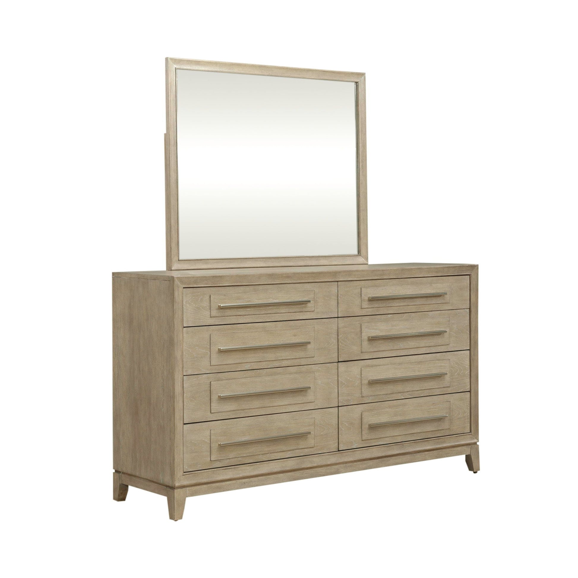 Liberty Furniture Brentwood - Dresser & Mirror - Sandstone | Meri Furniture