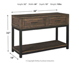 Ashley Furniture Johurst - Grayish Brown - Sofa Table | Meri Furniture