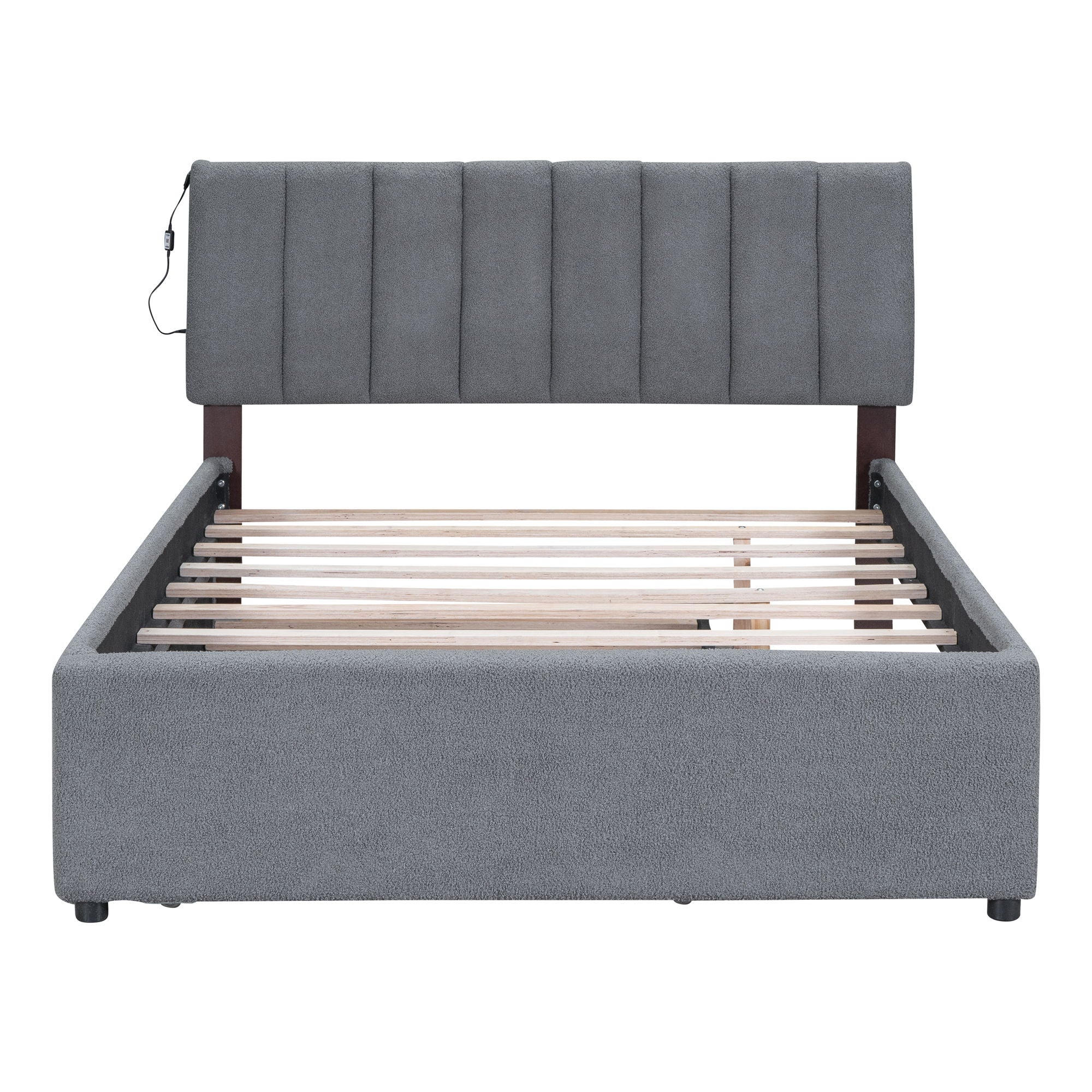 Upholstered Platform Bed With Trundle