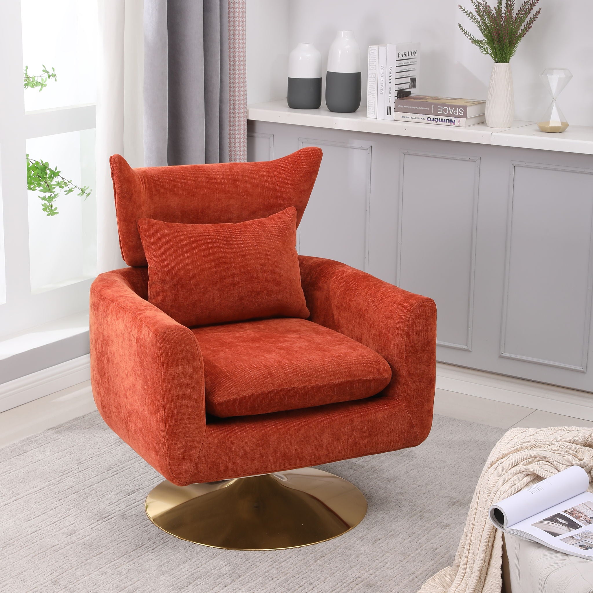 Classic Mid-Century 360 Degree Swivel Accent Chair