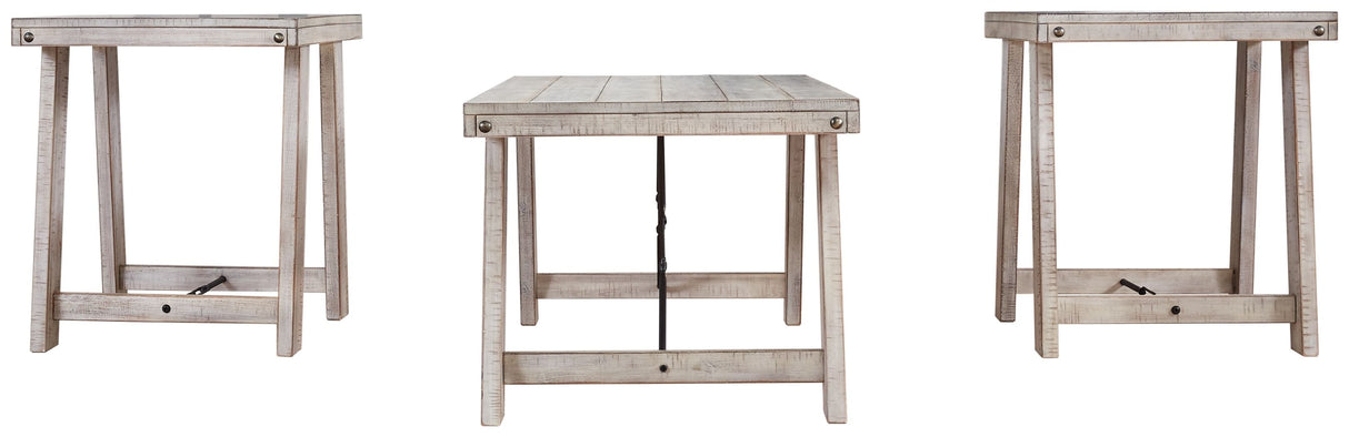 Ashley Furniture Carynhurst - Whitewash - Occasional Table Set (Set of 3) | Meri Furniture