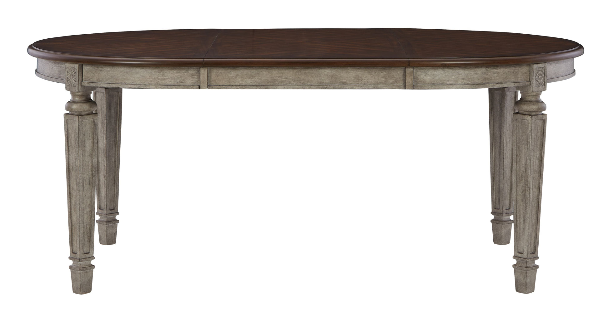 Signature Design by Ashley® Lodenbay - Antique Gray - Oval Dining Room Extension Table | Meri Furniture