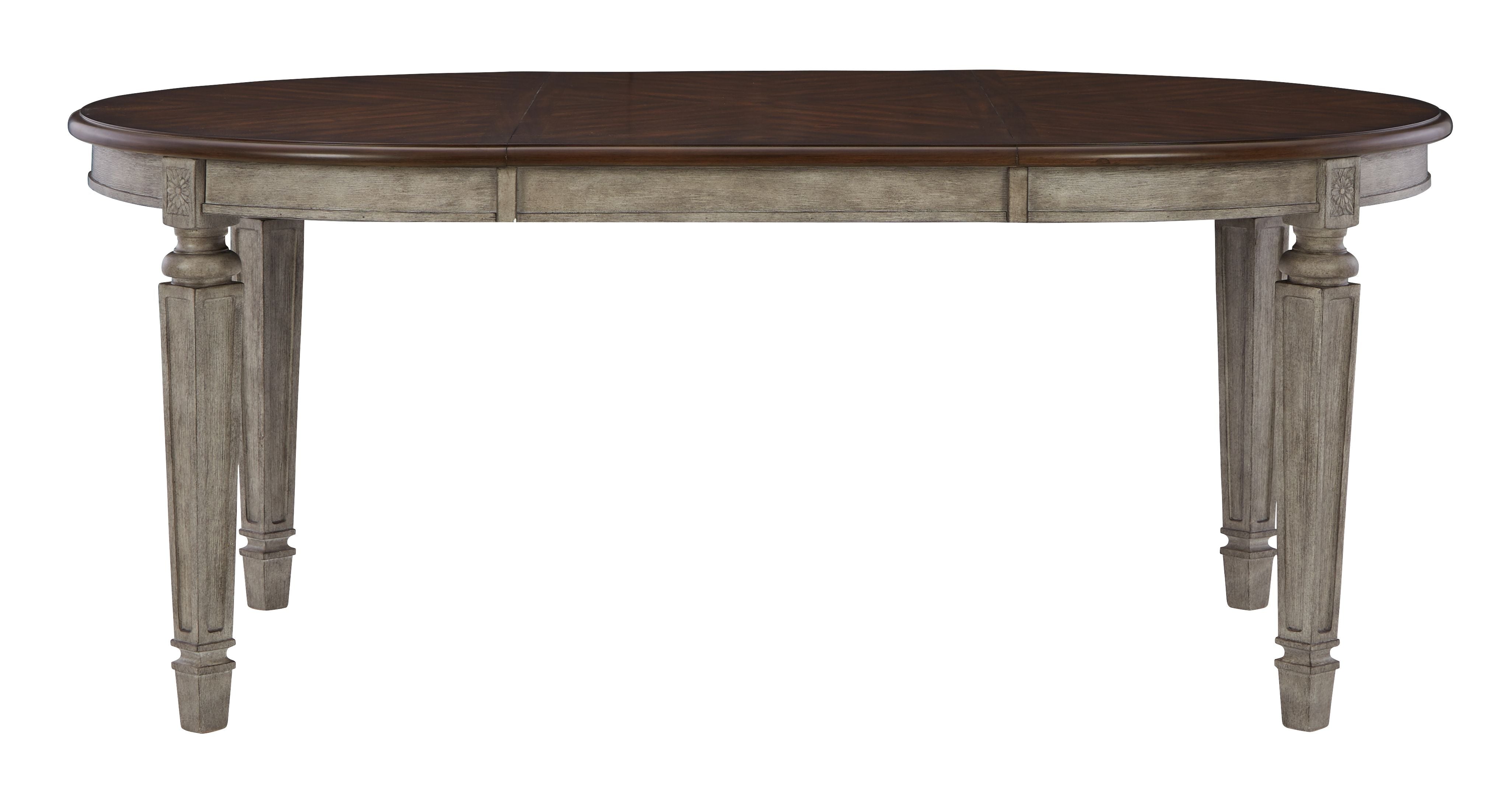 Signature Design by Ashley® Lodenbay - Antique Gray - Oval Dining Room Extension Table | Meri Furniture