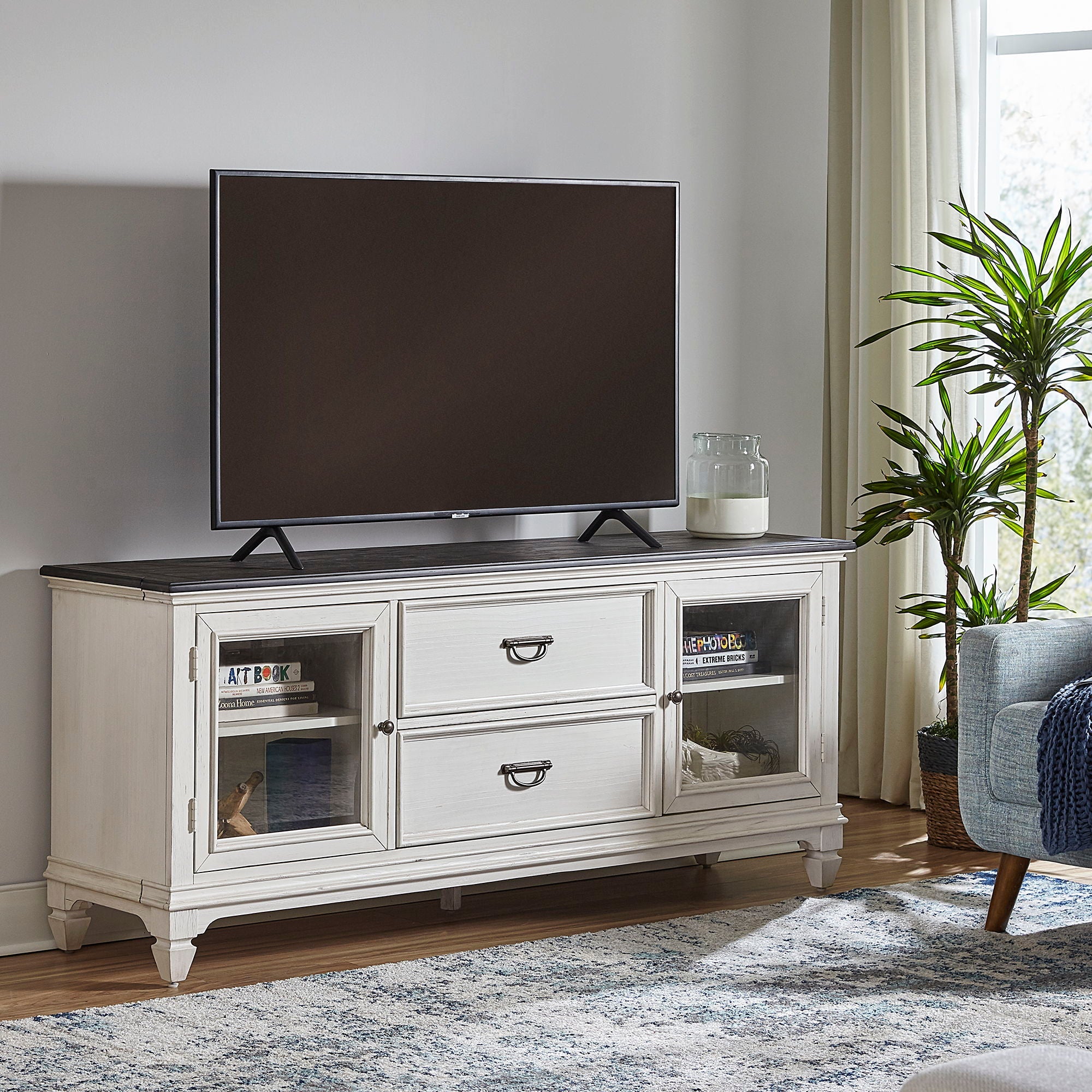 Liberty Furniture Allyson Park - Entertainment TV Stand - White | Meri Furniture