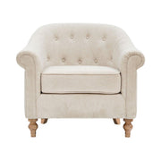 Fayette - Tufted Accent Arm Chair - Cream
