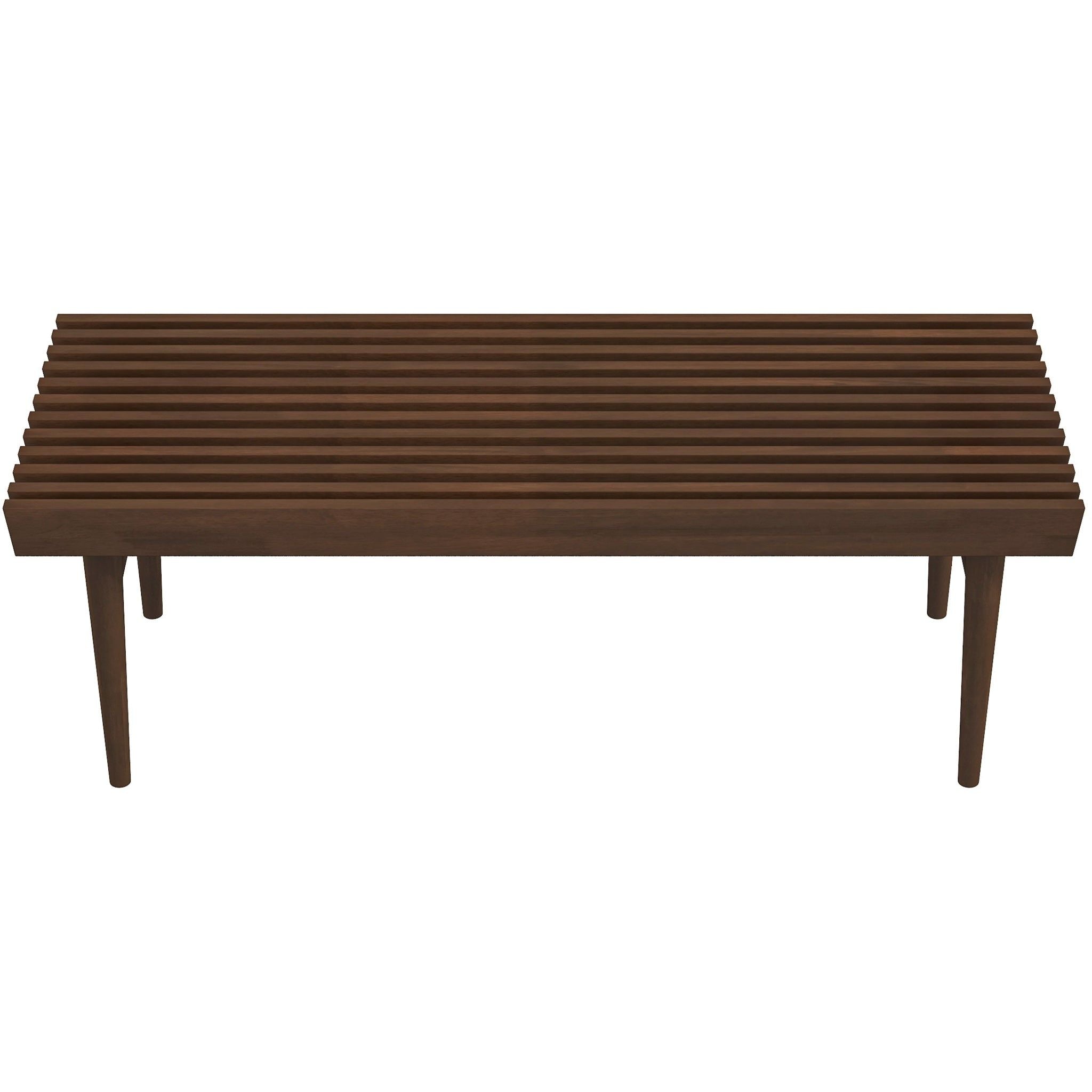 Mia - Mid-Century Modern Bench - Dark Brown