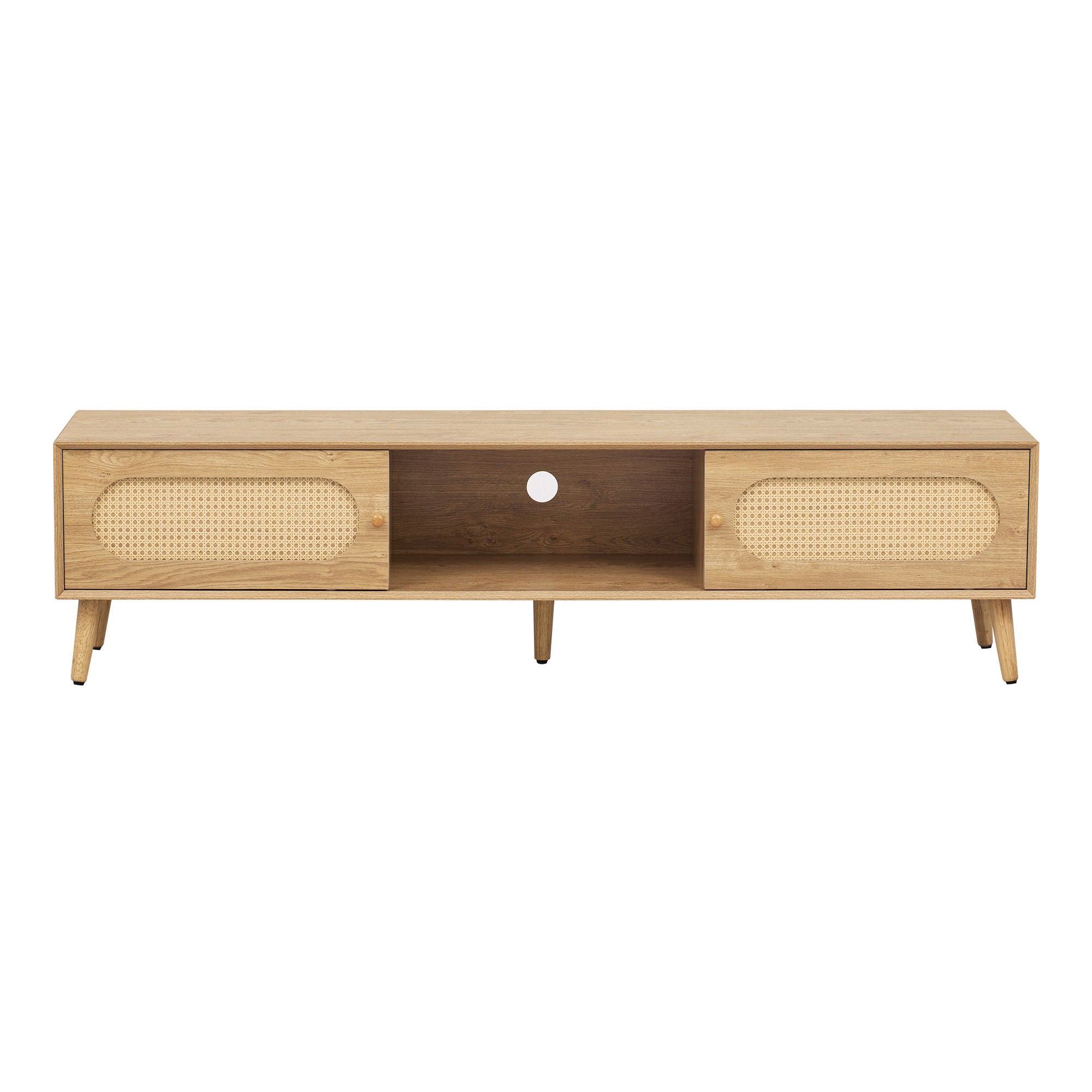 TV Stand For TVs Up To 80", Media Console, Cabinet - Natural