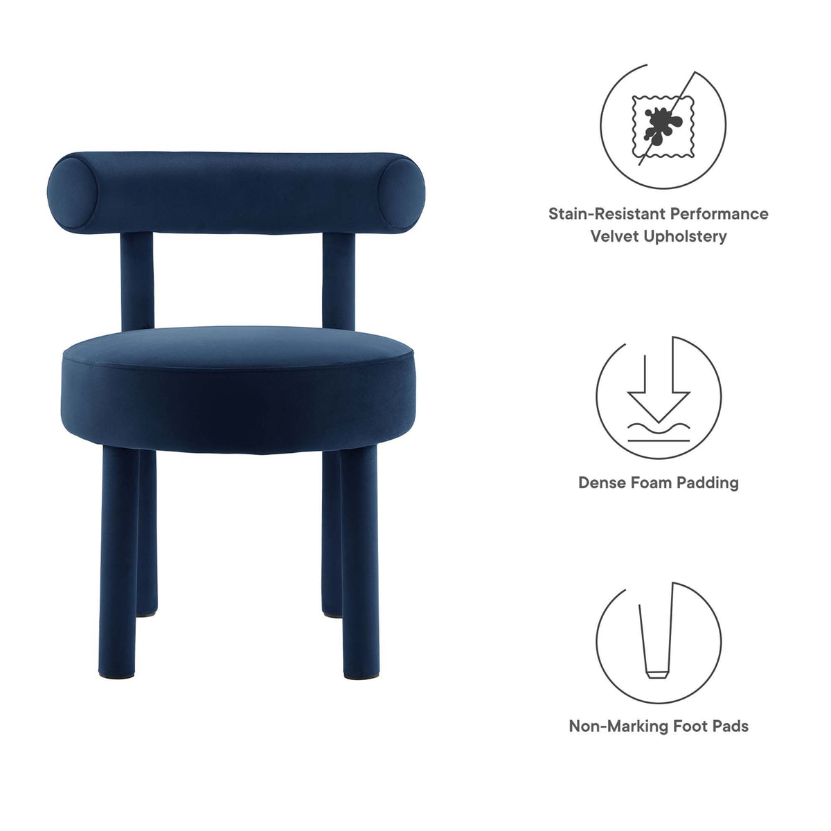 Toulouse Performance Velvet Dining Chair by Modway