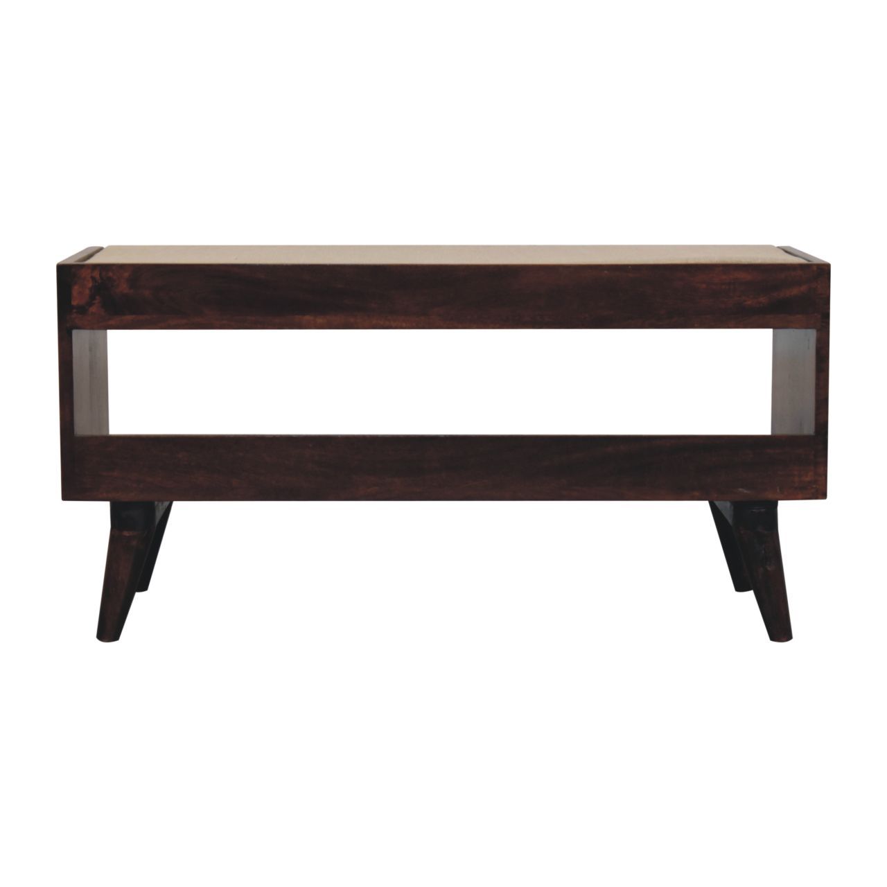 Solid Wood Bench With Upholstered Sea